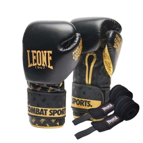 Боксерские перчатки Leone GN220 DNA Black 10 унцій (GN220_Black_10oz)