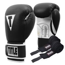 Боксерские перчатки Title Boxing Pro Style Leather Gloves3.0 Black/White 12 oz (TVVTG3 12 BK/WH)