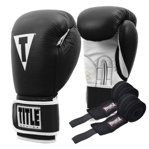 Боксерские перчатки Title Boxing Pro Style Leather Gloves3.0 Black/White 12 oz (TVVTG3 12 BK/WH)