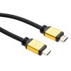 Кабель мультимедийный HDMI to HDMI 3.0 m V2.0 metal Vinga (VCPDCHDMI2VMM3BK) - Изображение 1