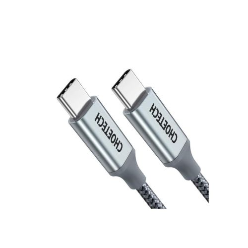 Дата кабель USB-C to USB-C 1.8m USB 2.0 100W Choetech (XCC-1002-GY)