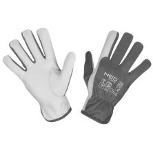 Защитные перчатки Neo Tools козья кожа, р.8, серо-белый (97-656-8)