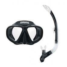 Набор для плавания Arena Premium Snorkeling Set 002018-505 маска і трубка чорний Уні OSFM (3468336174364)