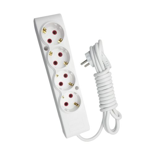 Мережевий подовжувач TECCO 3м 3 поста white (8681277842139)