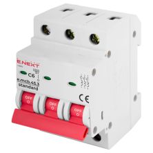 Автоматичний вимикач E.NEXT 3-п e.mcb.stand.  6А C ( 4,5кА) (s002029)