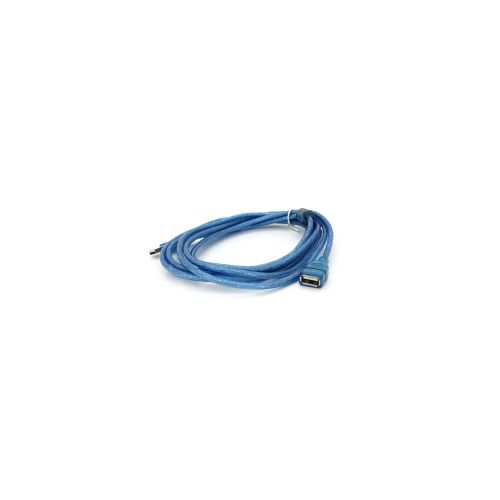 Дата кабель USB 2.0 AM/AF 3.0m ferrite transparent blue Voltronic (YT-AM/AF-3.0TBL)