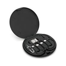Дата кабель USB charging cable set Treasure box 0.2m 60w black Voltronic (Data Cable Set/60B)