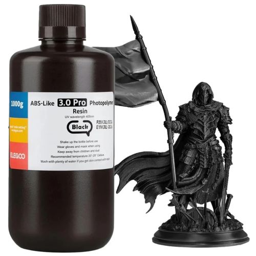 Фотополімерна смола ELEGOO Resin, ABS-like 3.0 pro 1кг, black (50.103.0233) Фотополімерна смола ELEGOO Resin, ABS-like 3.0 pro 1кг, black (50.103.0233)