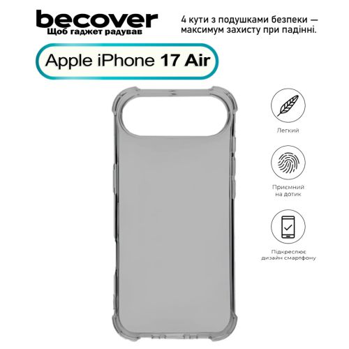 Чехол для мобильного телефона BeCover Anti-Shock Apple iPhone 17 Air Grey (713796)