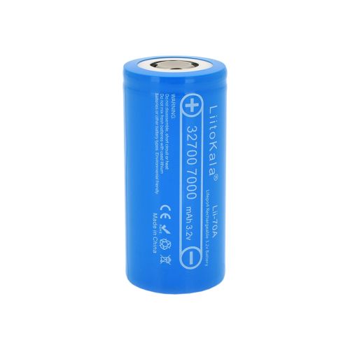 Аккумулятор 32700 LiFePO4, 7000mah (6500-7000mah, 30A, 3.2V (2.5-3.65V), Blue, PVC Liitokala (32700 / Lii-70A)