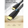 Кабель мультимедийный HDMI M to HDMI M 1.0m 4K60Hz cotton braided black zinc alloy Vention (ALMBF) - Изображение 2