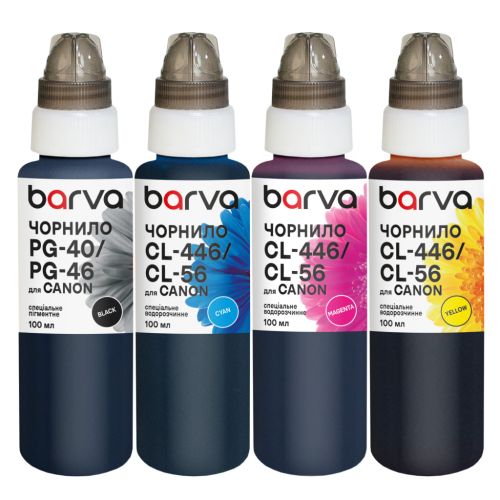 Чорнило Barva Canon PG-46BK pigm + CL-56C/M/Y 4x100 мл, special (CPG46-100-MP)