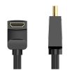 Кабель мультимедійний HDMI M to HDMI M 3.0m V2.0 4K60Hz 90° corner black Vention (AARBI) - Зображення 3