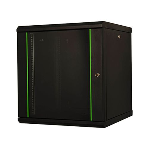 Шафа настінна Lande Proline 12U 19 600x600, скло, чорна (LN-PR12U6060-BL-111)