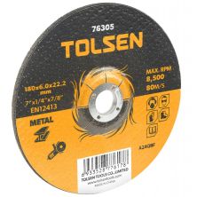 Диск Tolsen шлифовальный по металлу 180х6.0*22.2мм (76305)