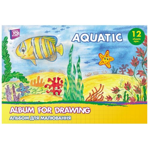 Альбом для рисования Cool For School на скобе Aquatic, 12 листов (CF60901-01)