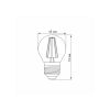 Лампочка Videx LED Filament G45FA 4W E27 2200K бронза (VL-G45FA-04272) - Зображення 2