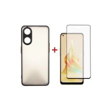 Чехол для мобильного телефона Dengos Kit for OPPO Reno 8T case + glass (Black) (DG-KM-33)