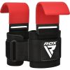 Крюки для тяги на запястья RDX W5 Gym Hook Strap Red Plus (WAN-W5R+) - Изображение 1