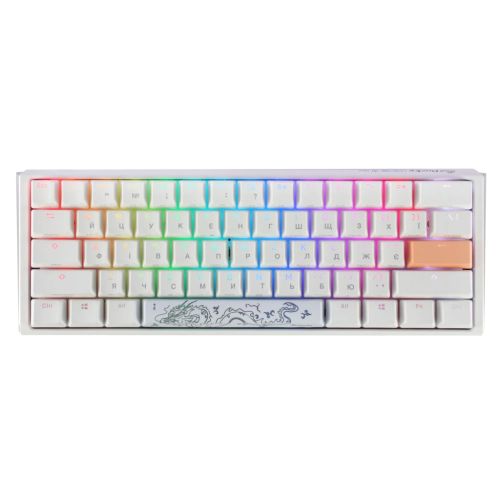 Клавиатура Ducky One 3 Mini Cherry MX Red RGB UA USB White (DKON2161ST-RUAPXPWWWSC1)