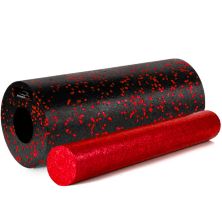 Масажный ролик PowerPlay PP-4348 2 in 1 EPP Foam Roller 33x14см Чорно/Червоний (PP_4348_Red_(33*14))