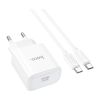 Зарядний пристрій HOCO C76A Pro Majestic USB-C PD30W + cable USB-C to USB-C White (6942007616324) - Зображення 1