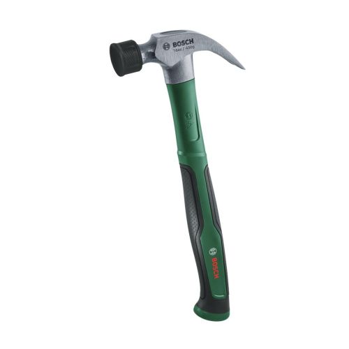 Молоток Bosch столярный, 450г, рукоятка стекловолокно, гвоздодер, с мягким бампером (1.600.A03.4GK)