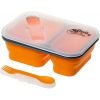 Набор туристической посуды Tramp 2 отсека силиконовый 900ml с ловилкой orange (TRC-090-orange) - Изображение 1