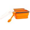 Набор туристической посуды Tramp 2 отсека силиконовый 900ml с ловилкой orange (TRC-090-orange) - Изображение 2