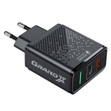 Зарядний пристрій Grand-X Fast Сharge 6-в-1 PD 3.0, QС3.0, AFC,SCP,FCP,VOOC 1USB+1Type (CH-880)