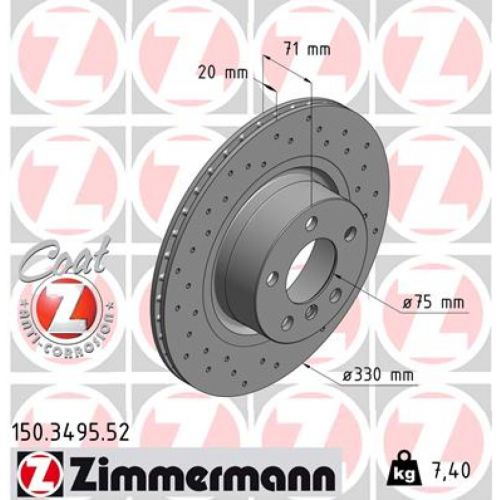 Тормозной диск ZIMMERMANN 150.3495.52