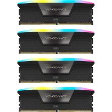 Модуль памяти для компьютера DDR5 96GB (4x24GB) 6000 MHz Vengeance RGB Black Corsair (CMH96GX5M4B6000C30)