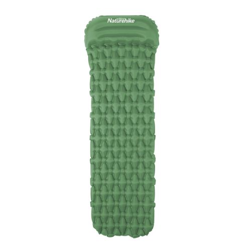 Туристичний килимок Naturehike надувний із подушкою FC-12 NH19Z003-P 65 мм зелений (6927595737750)