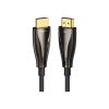 Кабель мультимедійний HDMI to HDMI 30.0m V2.0 Optical 4K 60Hz 18Gbps Dolby 7.1 PVC Black Zinc Alloy VENTION (ALABT) - Зображення 1