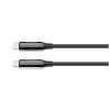 Дата кабель USB-C to USB-C 1.0m (PVC+Aluminum Alloy) (PD Fast Charging 240W) 5А black ColorWay (CW-CBPDCC069-BK) - Зображення 2