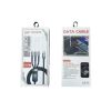 Дата кабель USB 2.0 AM to Lightning + Micro 5P + USB-C 1.2m 100W nylon black XoKo (SC-3100) - Изображение 3