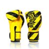 Боксерские перчатки Fairtex BGV14Y Yellow/Black 10 унцій (бинти в комплекті) (BGV14Y_10oz_Yellow/Black) - Изображение 2
