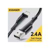 Дата кабель USB 2.0 AM to Lightning 1.0m 2.4A black Essager (EXCL-LS01) - Зображення 1