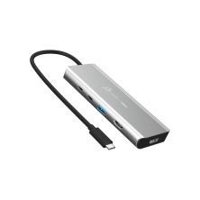 Концентратор J5create USB-C 7-in-1 USB 3.2 + USB-C PD + HDMI 4K + DisplayPort + SD/TF gray (JCD401-N)