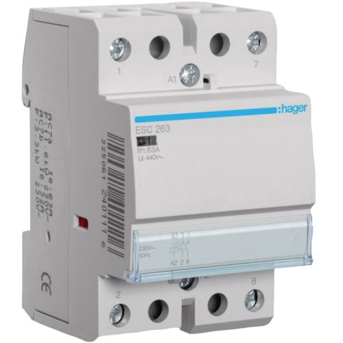 Автоматический выключатель Hager 63 A 230V 2NO 3P (B) (ESC263)